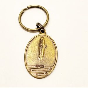 Vintage GOODYEAR TIRE & RUBBER CO. Brass Keychain